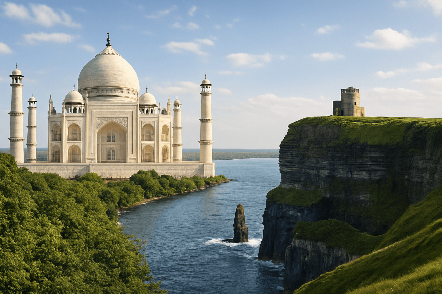 The Taj Mahal meeting the Cliffs of Moher — the India and Ireland bridge